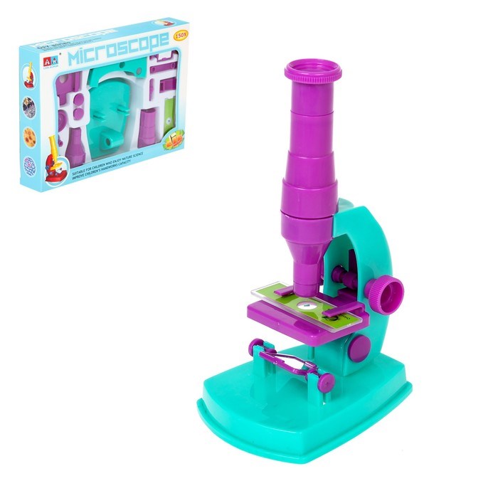 microscope микроскоп пластиковый 3001А, увеличение в 150 раз 2971973 - фото 24217