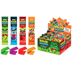 ЯЗЫК МОНСТРА жевательная конфета (кола, ежевика, тропик, лайм-мохито) 10г КТ94734