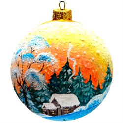 Шар 100мм Розовый закат КУ-100-204131 КУ-100-204131