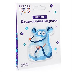 Кристальная мозаика (алмазная вышивка) магнит "Мышонок" 6,5*8 см. ALVM-003