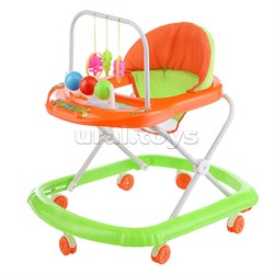 Ходунки "Шарики" с подвесными игрушками (зеленый-оранжевый) в пакете 902-E-3