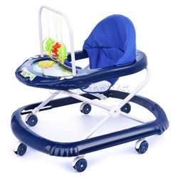 Ходунки с подвесными игрушками и музыкальным цветком (синий) в пакете 902-A-6