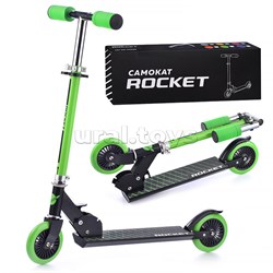 Самокат 2-х колесный ROCKET,колеса PU/ 125 мм,ABEC 7, зеленый R0089.GN