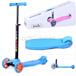 Самокат 3-х кол., голубой, PVC, ABEC 7, в коробке U038198Y