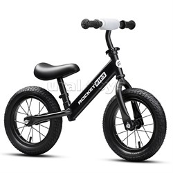 Беговел 12" Rocket R0043NEW-BK, колеса надувные, цвет черный R0043NEW-BK