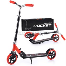 Самокат 2-х колесный ROCKET,колеса PU/ 145 мм,ABEC 7, красный R0092.RD