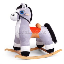 Качалка Конь Ветерок, музыкальная, цвет серый 98070501