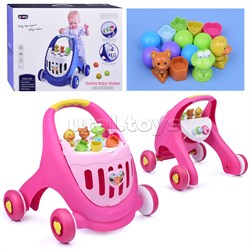 Ходунки "Веселые зверята" с сортером, в коробке QX-91158E