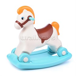 Каталка-качалка "Пони" сафари (бирюзовый) 96104