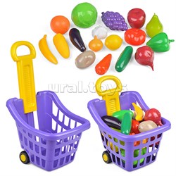 Корзина для супермаркета с фруктами и овощами 18 пр. У1038