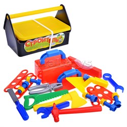 Игровой набор "Строитель" №4 в ящике (32 предмета) У761