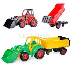 Чемпион трактор с ковшом и полуприцепом 438