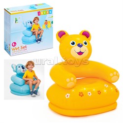 Кресло надувное «Весёлые звери», от 3-8 лет, до 60 кг, цвета МИКС, 68556NP INTEX UT-68556NP