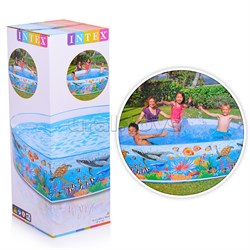 Бассейн «Морское дно», 244 х 46 см, жёсткий борт, от 3 лет, цвета МИКС, 58472NP INTEX UT-58472NP