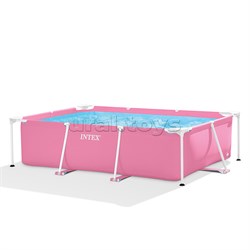 Бассейн каркасный Rectangular Frame, розовый 220x150х60см 1662л., 28266NP INTEX UT-28266NP