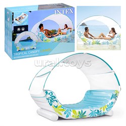 Надувной матрас-плот с навесом "Тропический лаундж" 224 х 150 х 165см, 56294 INTEX UT-56294EU