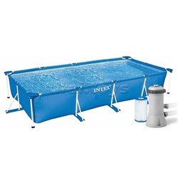 Бассейн каркасный Rectangular Frame прямоугольный 450х220х84 см, фильтр-насос, арт.28274NP INTEX UT-28274NP