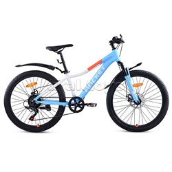 Велосипед 24" Rocket Vela alloy Pro, цвет белый/голубой, размер 13" UT-24AD.VELAALLOY.13BL.25
