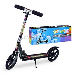 Самокат 2-х кол., черный, PU/ 200 мм, ABEC 7, в коробке UT-U038170Y