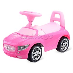 Каталка-автомобиль "SuperCar" №1 со звуковым сигналом (розовая) UT-84477