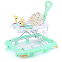 Ходунки "Забавная мордашка" бело/зеленые, в пакете UT-1611B-3