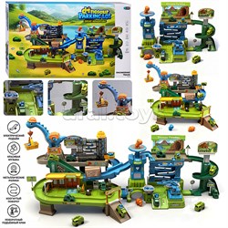 Трек  "Дино парк" (свет, звук, 4 машины металл) в коробке UT-ZX-011A