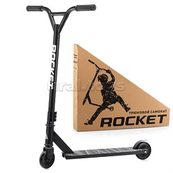 Самокат трюковый ROCKET,колеса PU/пластик 100 мм,ABEC 7 UT-R0061.BK