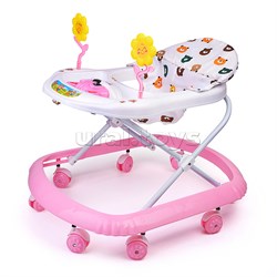 Ходунки "Цветочки" (цвет белый/розовый) UT-520-1