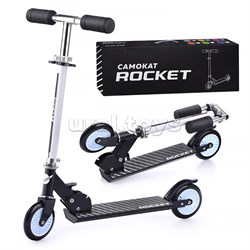 Самокат 2-х колесный ROCKET,колеса PU/ 125 мм,ABEC 7, черный UT-R0089.BK