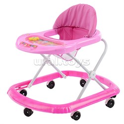 Ходунки "Цветок" со звуком (розовый) в пакете UT-902-1