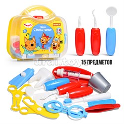 Набор "Три Кота" Стоматолог (15 элементов) (в чемоданчике) UT-6654