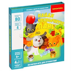 Магнитная логическая игра. БондиЛогика для путешествий "Найди необычную пару" UT-ВВ5075