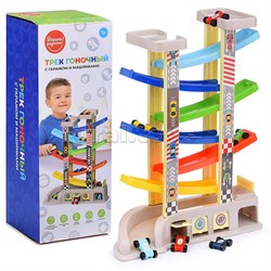 Трек гоночный с гаражом и машинками, в коробке UT-UT0061