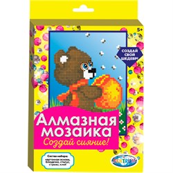 Набор для творчества Алмазная мозаика 20*15 см частичное заполнение Медвежонок 87959 87959