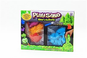 Кинетический песок с формочками "PLAY SAND Glow'n the dark" 6705