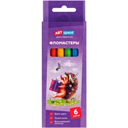Фломастеры 6цв. смываемые ArtSpace 