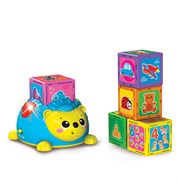 Первые знания с Ёжиком (синий) (комплект: ёжик и кубики (5 шт.)) 2848А