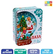 Макси-пазл фигурный в металлической коробке «Лесные друзья», 60 деталей (4х3 см) 7663049