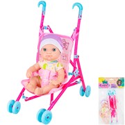 Пупс 22 см. Miss Kapriz MK2320K-CC1 с коляской в пак. FCJ1061312