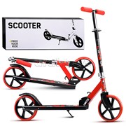 Самокат 2-х кол., красный, d 200 мм., PU, в коробке U012006Y