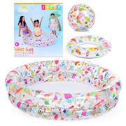 Бассейн надувной «Фрукты», 122 х 25 см, с кругом и мячом, от 2 лет, 59460NP INTEX UT-59460NP