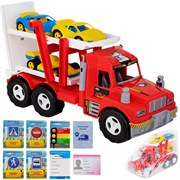 Автовоз с карточками водителя КРОКОТАМ красный А-7097 А-7097