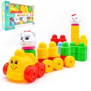 Конструктор «Колобок и компания» 30 деталей с паровозиком 03024