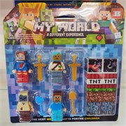 набор фигурок Майн крафт с кубиками 23200