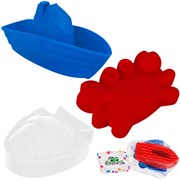 Формочки морские КРОКОТАМ,3 предмета, триколор ПНФ-7097 ПНФ-7097