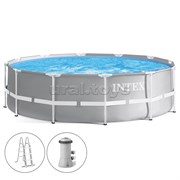 Бассейн каркасный Prism Frame, 366 х 99 см,8592л, фильтр-насос 2006л/ч, лестница, 26716NP INTEX UT-26716NP