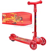 Самокат 3-х кол., красный, светящиеся колёса, PVC, ABEC 7, в коробке UT-U038373Y