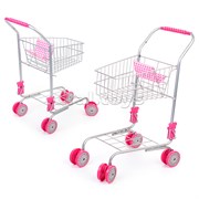 Тележка кукольная магазинная металлическая, на колесиках UT-9328