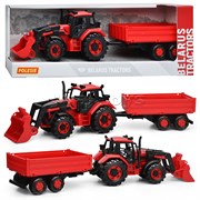 Трактор BELARUS с погрузчиком и бортовым прицепом UT-91871