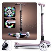 Самокат трёхколёсный ROCKET колёса световые PU, цвет мокко UT-R0198